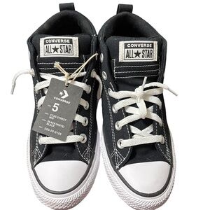 Converse Women’s Black and White Street Mid Sneakers